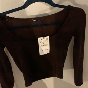 Brown Zara top